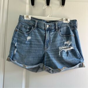 Old Navy Blue Distressed Jean Shorts